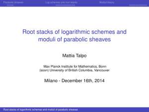 Root stacks of logarithmic schemes and moduli of parabolic sheaves Mattia Talpo