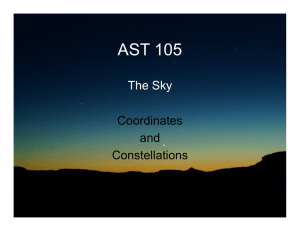 AST 105 The Sky Coordinates and
