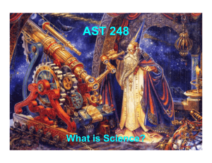 AST 248 What is Science?