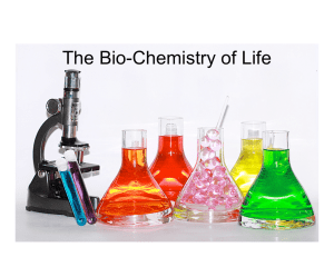 The Bio-Chemistry of Life