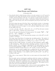 AST 341 Final Exam and Solutions