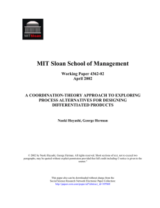 Sloan School of Management MIT