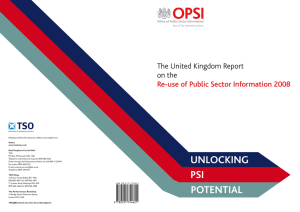 UNLOCKING The United Kingdom Report on the Re-use of Public Sector Information 2008