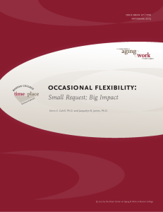 occasional flexibility: Small Request; Big Impact  bo