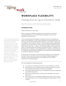workplace flexibility: Findings from the Age &amp; Generations Study introduction issue brief 19