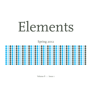 Elements Spring 2012 Volume 8  : :  Issue 1