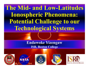 The Mid- and Low-Latitudes Ionospheric Phenomena: Potential Challenge to our Technological Systems