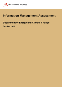 Information Management Assessment  Department of Energy and Climate Change October 2011