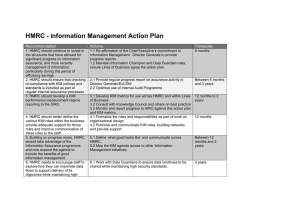 HMRC - nformation Management Action Plan I