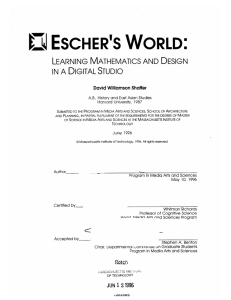 ESCHER'S  WORLD: LEARNING  MATHEMATICS  AND  DESIGN
