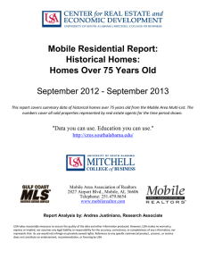 Mobile Residential Report: Historical Homes: Homes Over 75 Years Old