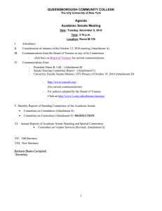 QUEENSBOROUGH COMMUNITY COLLEGE Agenda Academic Senate Meeting
