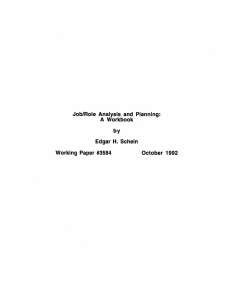 Job/Role  Analysis  and  Planning: A  Workbook by