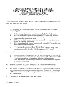 COMMITTEE on COMUPUTER RESOURCES  QUEENSBOROUGH COMMUNITY COLLEGE  COMMITTEE MEETING MINUTES  WEDNESDAY, October 26th, 2005, at 2 PM 