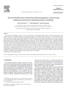 System identiﬁcation of the human thermoregulatory system using