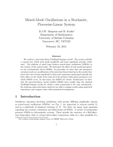 Mixed-Mode Oscillations in a Stochastic, Piecewise-Linear System