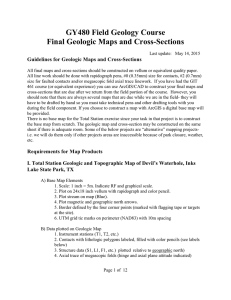 GY480 Field Geology Course Final Geologic Maps and Cross-Sections