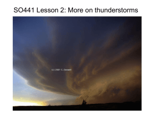 SO441 Lesson 2: More on thunderstorms