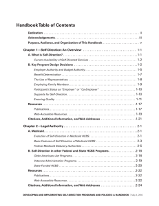 Handbook Table of Contents ii iii v