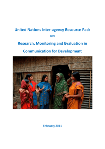 United Nations Inter-agency Resource Pack on Research, Monitoring and Evaluation in