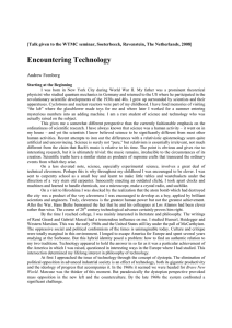Encountering Technology Andrew Feenberg