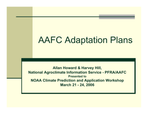 AAFC Adaptation Plans