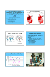 Climate Impacts on Malaria Transmission and the Development of Seasonal Distribution