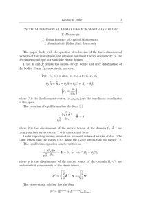 Volume 6, 2002 1 T. Meunargia I. Vekua Institute of Applied Mathematics