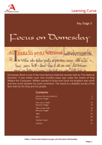 Focus on Domesday Learning Curve Key Stage 3