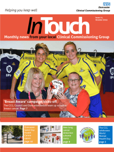 In Touch Monthly news Clinical Commissioning Group