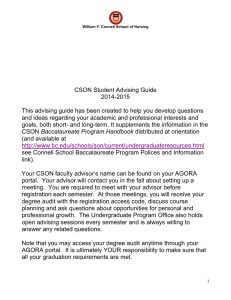 CSON Student Advising Guide 2014-2015