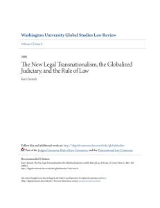 The New Legal Transnationalism, the Globalized Ken I. Kersch