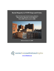 Racial Disparity in NYPD Stops-and-Frisks:  T C