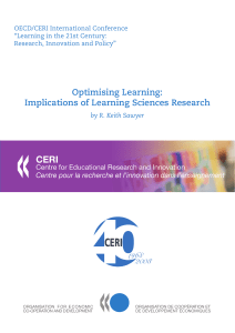 Optimising Learning: Implications of Learning Sciences Research www.oecd.org/edu/whatworks www.oecd.org/edu/ceri