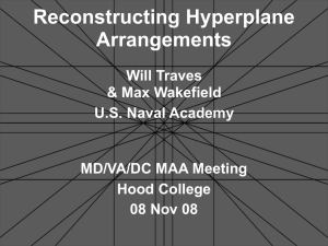 Reconstructing Hyperplane Arrangements Will Traves &amp; Max Wakefield