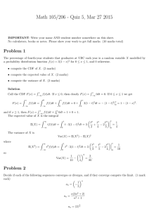 Math 105/206 - Quiz 5, Mar 27 2015