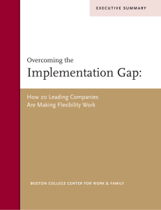 Implementation Gap: Overcoming the How 20 Leading Companies Are Making Flexibility Work