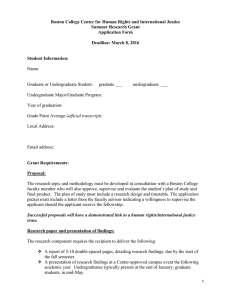 Boston College Center for Human Rights and International Justice Application Form