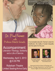 Dr. Paul Farmer with Professor Roberto Goizueta