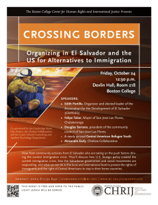 CROSSING BORDERS Organizing in El Salvador and the Friday, October 24