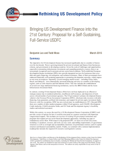 Bringing US Development Finance into the Full-Service USDFC