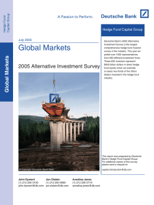 Global Markets Hedge Fund Capital Group July 2005