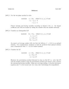 M340/101 Fall 1997 [40%] 1. Use the two-phase method to solve maximize