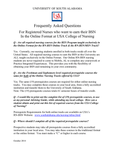 Frequently Asked Questions UNIVERSITY OF SOUTH ALABAMA
