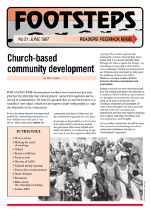 FOOTSTEPS Church-based No.31  JUNE 1997 READERS’ FEEDBACK ISSUE