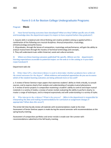 Form E-1-A for Boston College Undergraduate Programs  Music A&amp;S