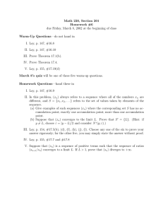 Math 220, Section 201 Homework #6 Warm-Up Questions