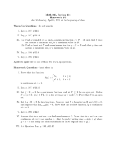 Math 220, Section 201 Homework #9 Warm-Up Questions