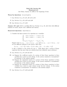Math 223, Section 201 Homework #1 Warm-Up Questions