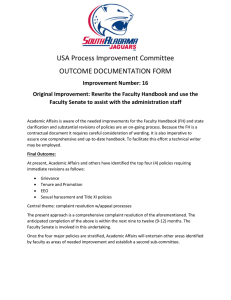 USA Process Improvement Committee OUTCOME DOCUMENTATION FORM
